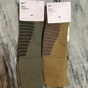 Nike Outdoor Men's Crew Socks - Green and Brown